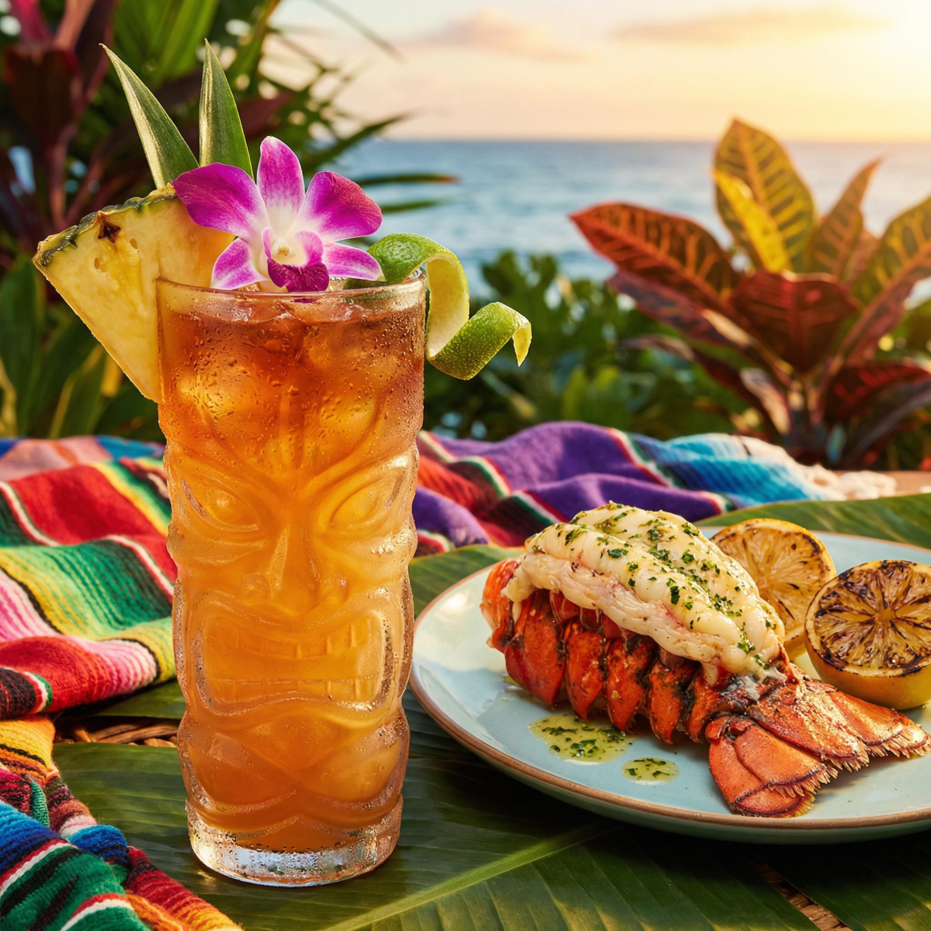 Tropical Cocktail & Lobster