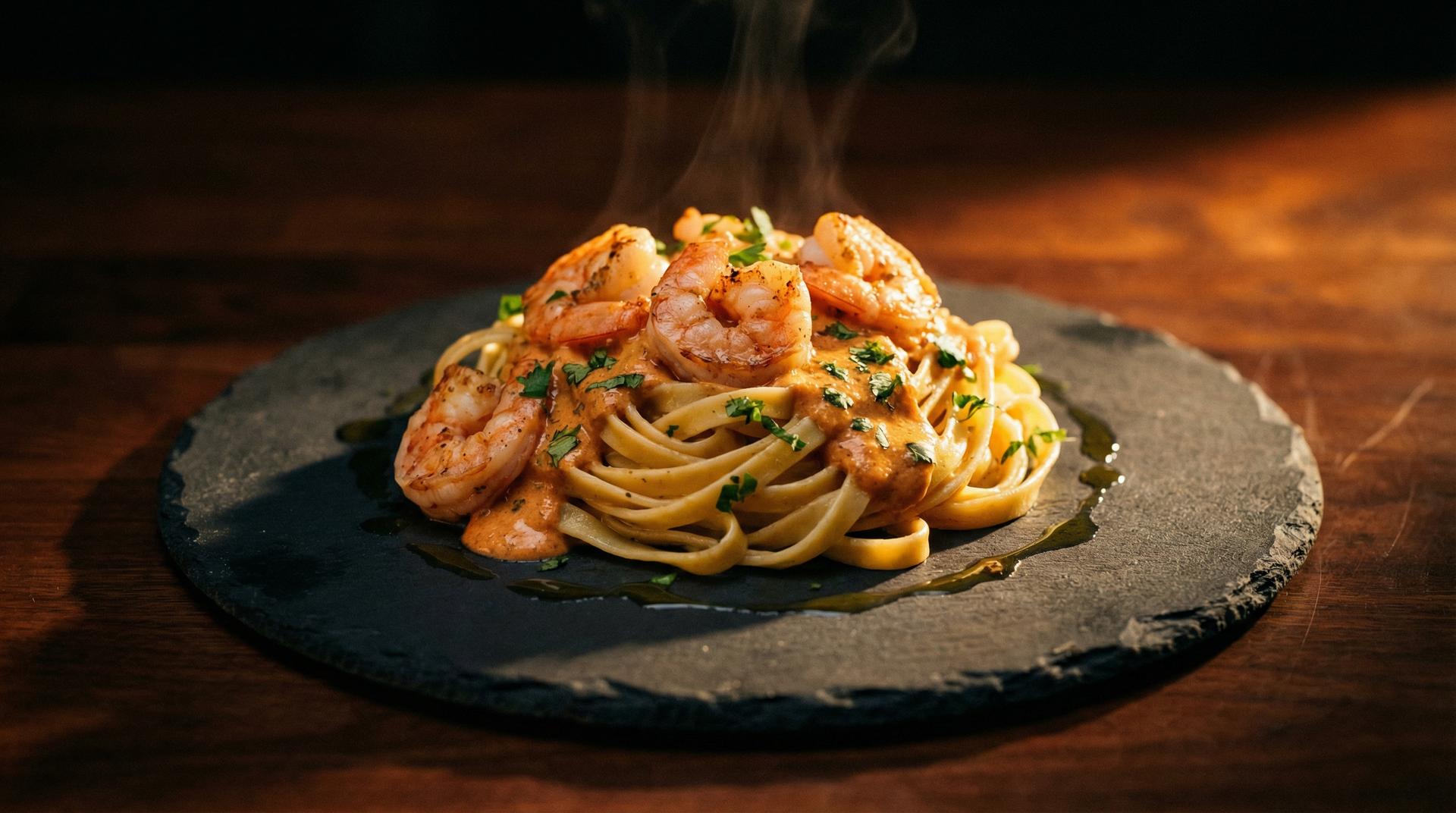 Shrimp Fettuccine Pasta (options – JERK/GARLIC/SPICY)