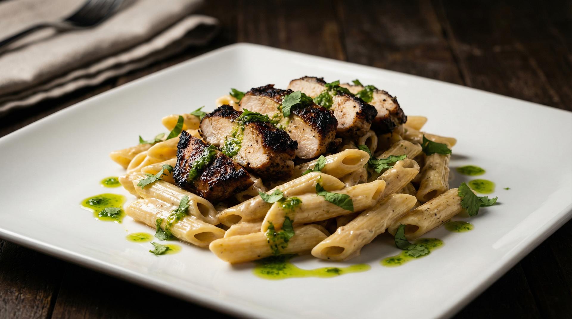 Jerked Chicken Penne Pasta