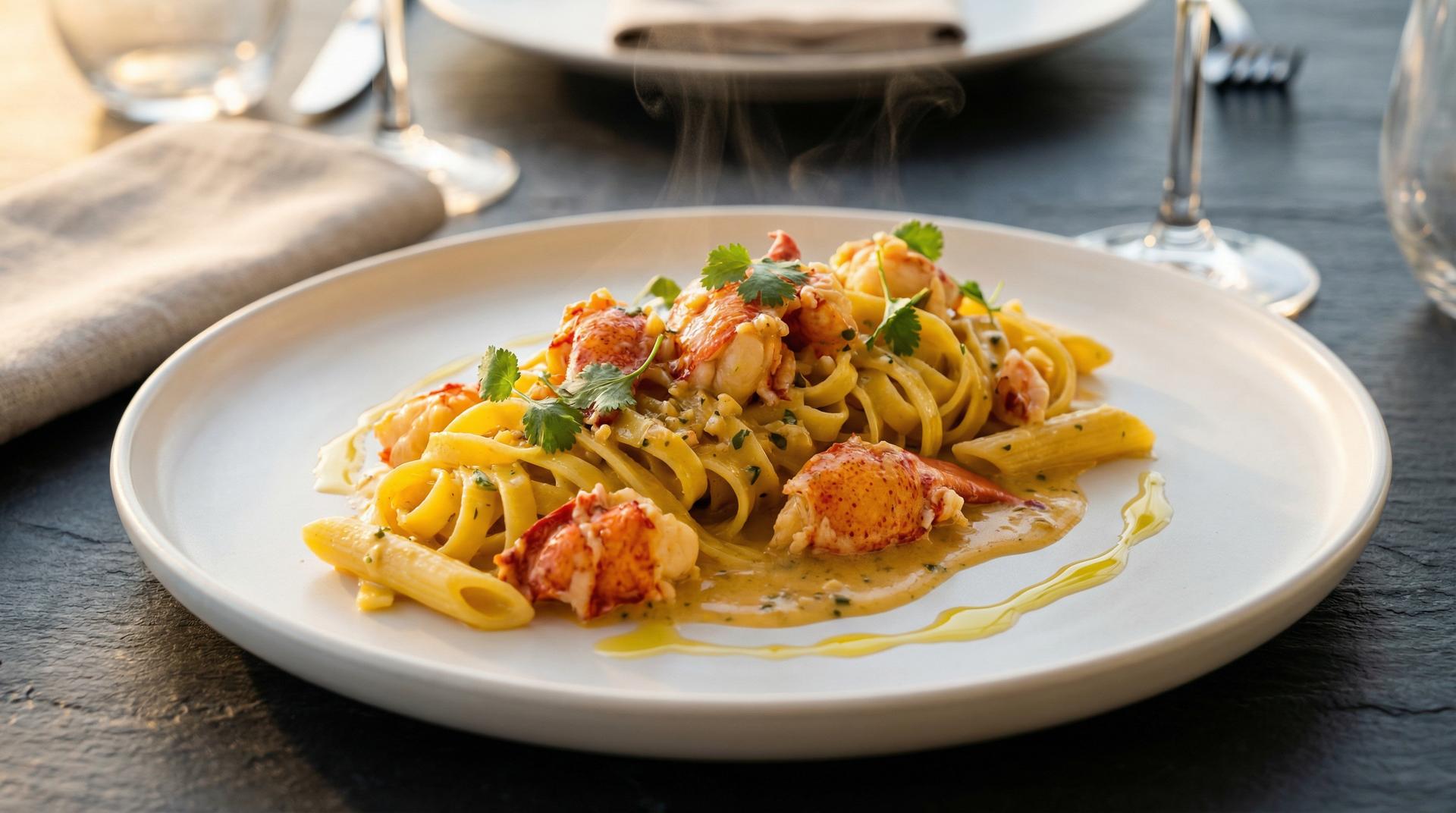 Garlic Lobster Fettuccine Penne Pasta (Seasonal)