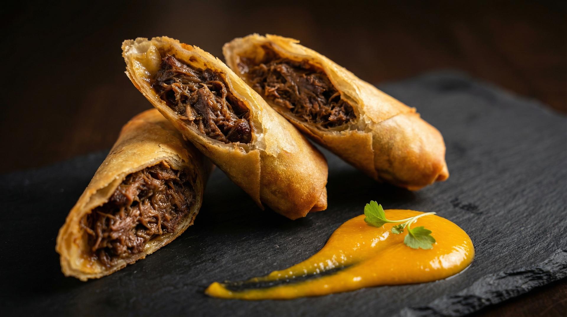 Braised Oxtail Springrolls