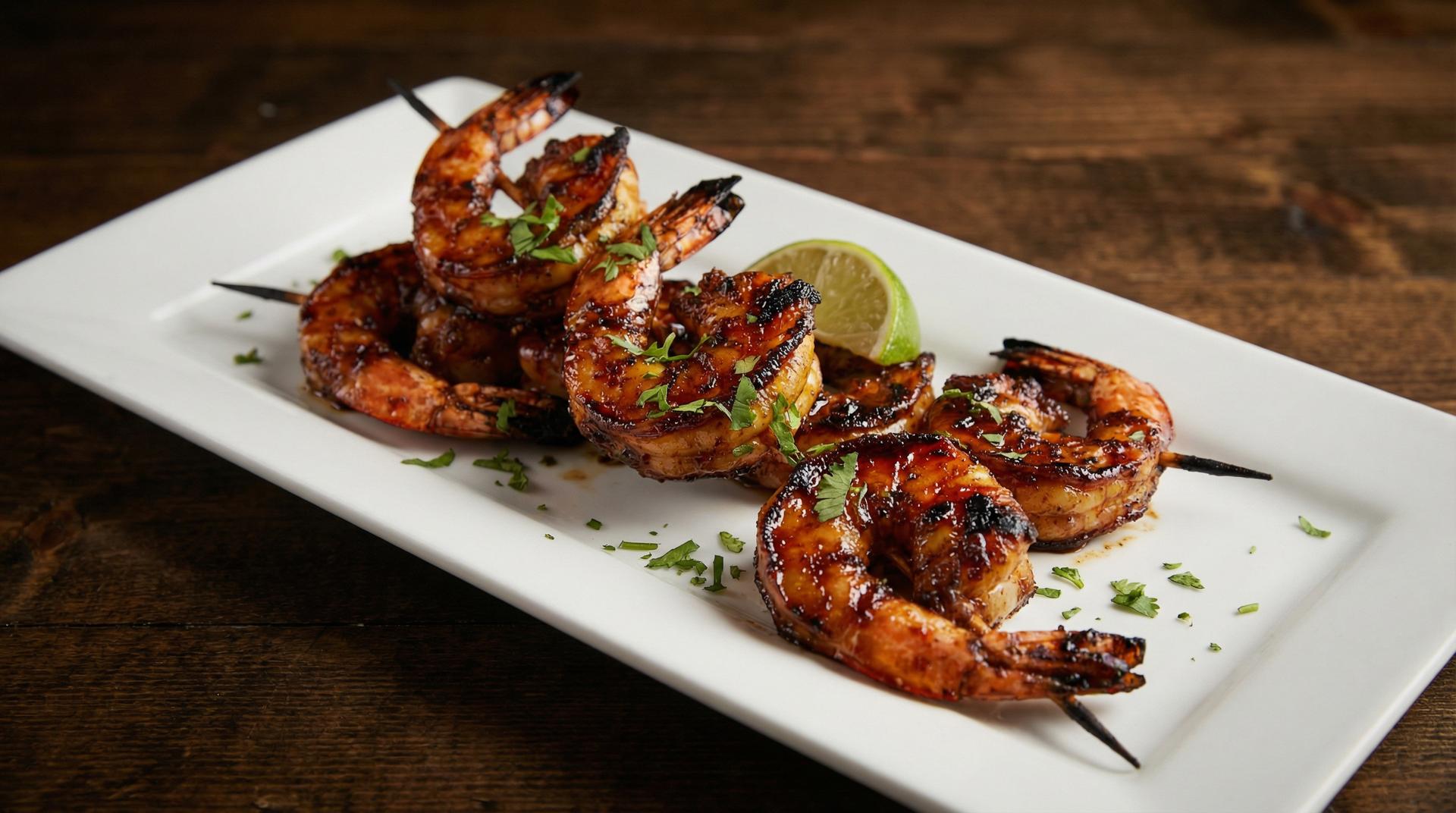 Jerked Jumbo Shrimp Skewers