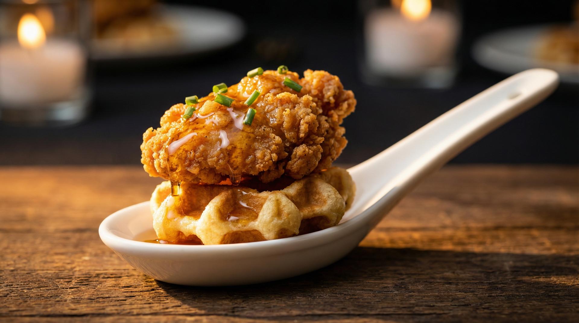 Crispy & Crunchy Fried Chicken & Waffles Bites