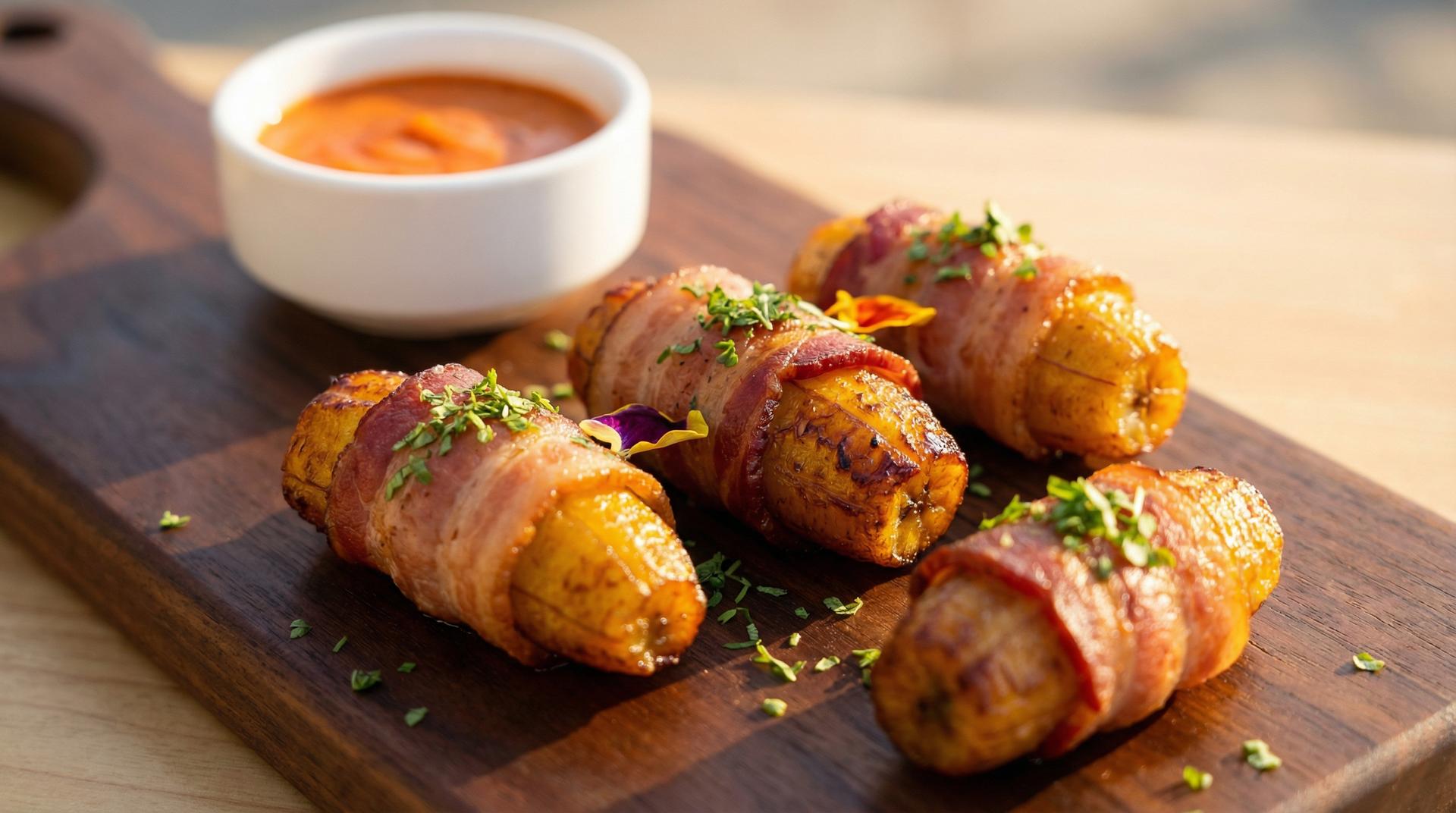 Bacon Wrapped Ripe Plantains