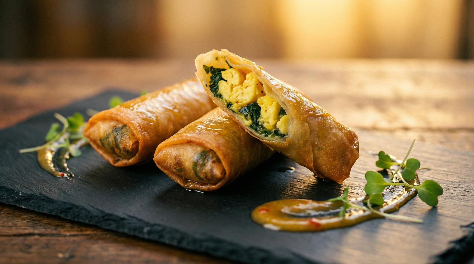 Crispy Springrolls (Vegetable/Ackee/Callaloo) [VG/VEG/GF]